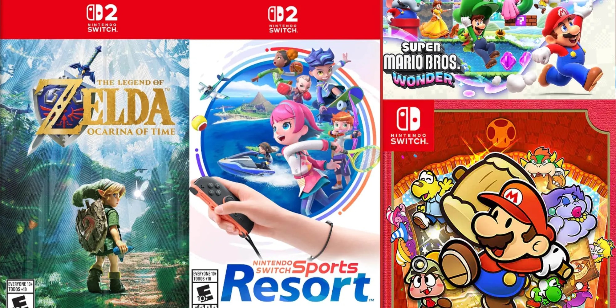 Nintendo Switch with a variety of games