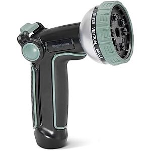 $5.43 – | Amazon Basics Garden Hose Nozzle, 10 Spray Patterns, Metal with Rotating Head, Black at Amazon
