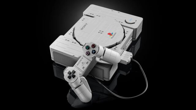 LEGO PlayStation 1 console and controller
