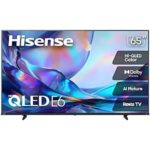 $399.99 – | Hisense 65″ Class E6SR Series Hi-QLED 4K UHD Smart Roku TV (65E6SR, 2026 Model) at Amazon