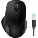 $7.99 – Tecknet 4800 DPI Rechargeable Wireless Bluetooth Mouse w/ 3 Device Pairing (Black) –  + Free Shipping w/ Prime or on $35+