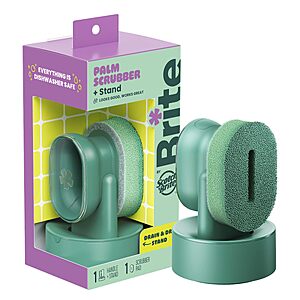 $6.36 – S&S : Scotch-Brite Brite Palm Scrubber with Drain + Dry Stand and Soap Dispenser at Amazon