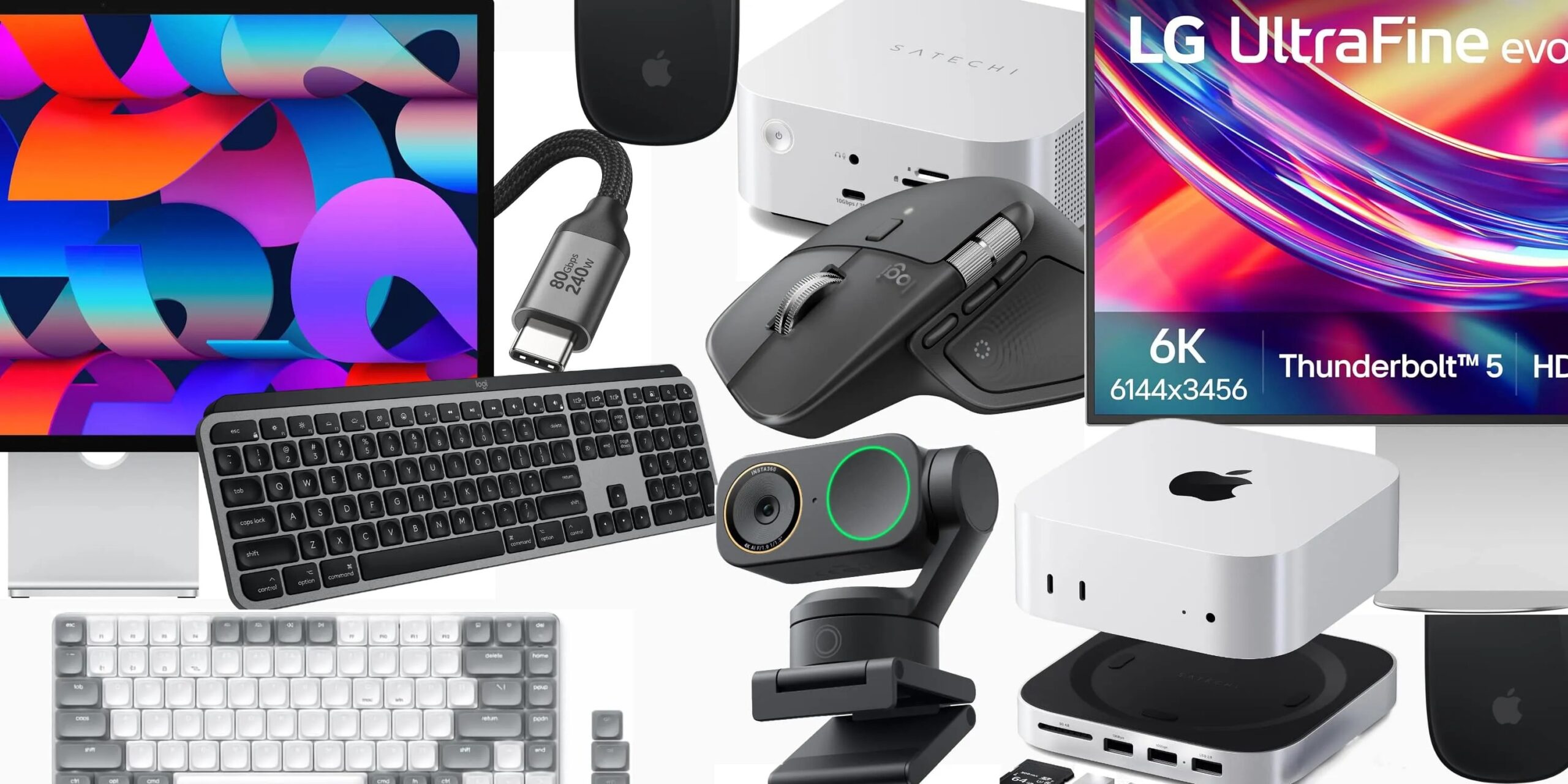 M6 Mac mini, M5 Pro mini, and Mac Studio with Mac accessories