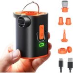$12.95 – Joyroom Portable Electric Air Pump for Inflatables w/ Camping Light (Vivid Orange) – Lowest Price Ever at Amazon