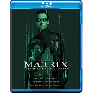$12.99 – The Matrix 4-Film Déjà vu Collection (Blu-ray)  at Amazon.com