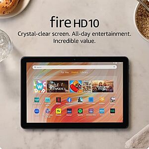 $72.99 – * | Amazon Fire HD 10 tablet, 4 GB RAM, 32 GB, Black at Amazon