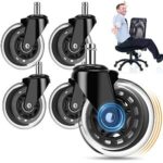 $11.99 – 5-Pack OVLLAN Rollerblade Office/Gaming Chair Replacement Poly Wheels (Transparent) at Lowest Price Ever –  + Free Shipping w/ Prime or on $35+