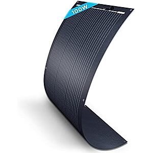 Renogy Flexible Solar Panel 100 Watt on curved surface