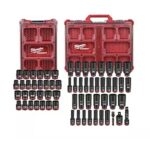 $251.00 – Milwaukee 27-Piece SHOCKWAVE 1/2″ Drive Metric & SAE Impact PACKOUT Socket Set w/ 3/8″ Milwaukee 36-Piece Socket Set  + Free Shipping