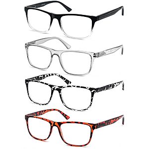 $4.74 – 4-Pack MODSFANS Reading Glasses (+2.75 x)  + Free Shipping w/ Prime or on $35+