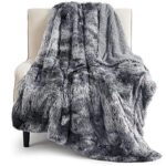 $11.99 – Bedsure 50″x60″ Faux Fur Sherpa Throw Blanket (Grey) –  with Prime or Free Shipping on $35+