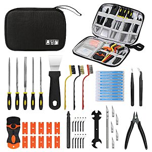 $7.99 – 52-Piece 3D Printer Tool Kit w/ Nozzle Cleaning Needles, Files, Scrapers & Tweezers  + Free Shipping w/ Prime or on $35+