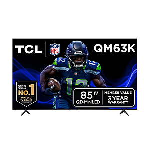 85 QM63K TCL Q Series 4K UHD QD-Mini LED Smart TV with Google TV