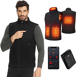 $40.00 – Kemimoto Windproof Heated Vest w/ App Control & 10000mAh Battery (Various Sizes) $40 + Free Shipping