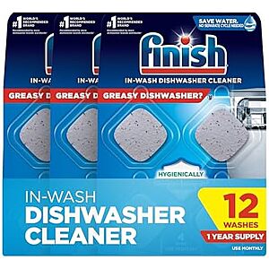 $12.94 – SnS, AC  | 12-Count Finish Dishwasher Cleaner Tablets at Amazon