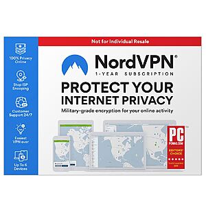 $5.00 – NORD Security NordVPN 12 Month VPN subscription (OEM) – $5 – MicroCenter