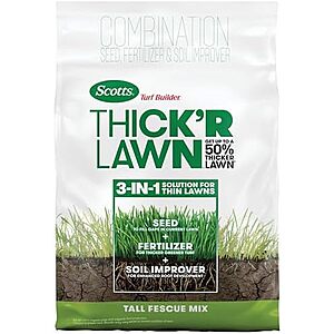 $15.56 – Scotts Turf Builder THICK’R Lawn Tall Fescue 12 lb Grass Seed, Fertilizer and Soil Improver