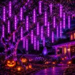 $5.99 – Adecorty 192-LED Purple Meteor Shower Halloween Icicle Lights (8 Tubes, 23 Ft) –  + Free Shipping w/ Prime or on $35+