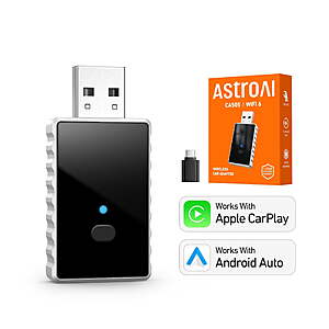 $17.99 – AstroAI 2 in 1 Wireless CarPlay Android Auto Adapter