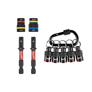 $18.47 – Milwaukee SHOCKWAVE Impact-Duty 2-In-1 Alloy Steel Magnetic Nut Driver Set (2-Piece) with 5-Piece Hex Bit Holder with Carabiner – Lowest Price Ever at Home Depot