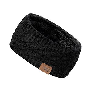 Ymomode Knit Winter Ear Warmer Headband in Black