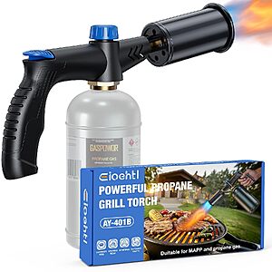 $8.99 – Eioehtl One-Touch Propane Torch w/ Safety Lock on Sale for Lowest Price Ever at Amazon