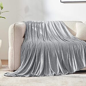 $6.49 – 50″ x 70″ Sleep Zone Nanotex Cooling Throw Blanket (Grey) –  + Free Shipping w/ Prime or on $35+