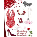 Avidlove Sexy Lingerie for Women Lace Teddy Bodysuit,B-red,XL | Snap Crotch,Sexy Floral Lace With Scalloped Edges, Deep V Neck