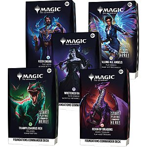 $149.95 – Magic The Gathering Foundations Commander Deck Bundle – All 5 Decks  @ Amazon