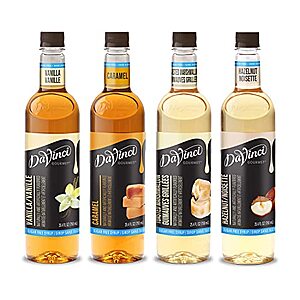 $20.36 – SnS, AC  | 4-Pack 25.4-Oz DaVinci Gourmet Sugar-Free Syrup (Variety) at Amazon