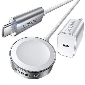$7.99 – Fast Charge Your Apple Watch with Lisen USB-C Charger – Now  on Amazon with Promo Code 6FTHWCS5