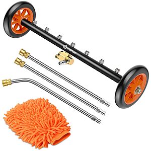 $29.59 – 24″ VIGRUE 4000 PSI 2-in-1 Undercarriage Pressure Washer & Water Broom Attachment w/ 7 Nozzles & 3 Extension Wands  + Free Shipping