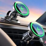 $11.99 – 15W Lisen MagSafe Magnetic Wireless Car Mount Charger w/ Dashboard & Vent Mounting (Blk/ Grey)  + Free Shipping w/ Prime or on $35+