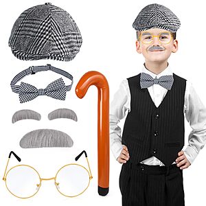 $6.00 – 5-Piece Yewong Kids Old Man Grandpa Costume Accessories Set (3 Options) $6 + Free Shipping w/ Prime or on $35+