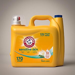 $10.61 – ARM & HAMMER Sensitive Skin Fresh Scent Liquid Laundry Detergent 170-Oz (170 Loads) –  w/ S&S + Free Shipping w/ Prime or on $35+
