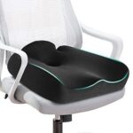 $15.98 – LALUCREATE Large Memory Foam Seat Cushion w/ Rear Cutout & Non-Slip Cover (Black) –  + Free Shipping w/ Prime or on $35+