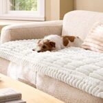 $15.99 – Bedsure Comfyfleece Non-Slip Plush Quilted Sofa Cover for Pets w/ 300GSM Padding (27.6″ x 59″, Powder White) –  + Free Shipping w/ Prime or on $35+