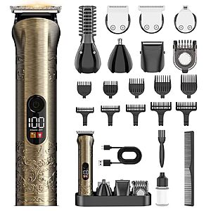 $18.80 – Solati Professional Men’s Beard Trimmer & Hair Clipper Grooming Kit (Gold) –  + Free Shipping w/ Prime or on $35+