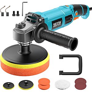 $29.69 – Seesii 6/7″ Variable Speed Corded Rotary Car Buffer Polisher Kit  + Free Shipping w/ Prime or on $35+