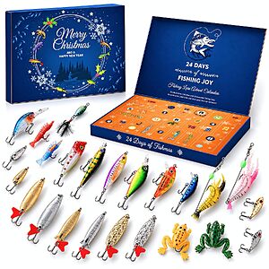 $10.65 – 24-Piece Fishing Lure Advent Calendar  + Free Shipping w/ Prime or on $35+