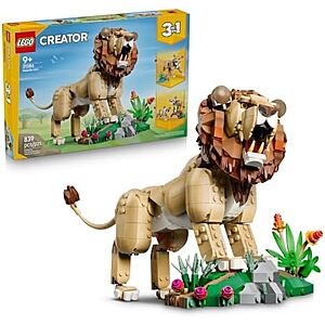 $55.95 – | 839-Piece LEGO Creator: 3 in 1 – Wild Animals: Majestic Lion (31386, 2026) at Amazon