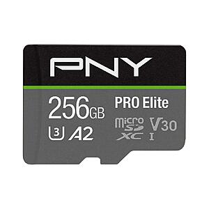 $45.99 – 256GB PNY PRO Elite V30 A2 microSDXC Memory Card Available for  at Amazon and B&H Photo Video