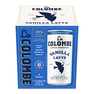 $5.76 – La Colombe Latte Draft Vanilla 9 Fl Oz, 4 Pack Now as Low as  with Subscribe and Save