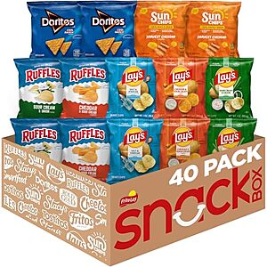 $15.72 – SnS, AC  | 40-Pack 1-Oz Frito Lay Tangy Favorites Mix Variety Pack at Amazon (39.3￠ each)