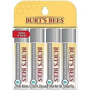 $8.27 – SnS, AC * | 4-Pack 0.15-Oz. Burt’s Bees Ultra Conditioning Lip Balm at Amazon