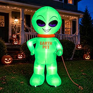 $13.49 – 6′ Beinhome Halloween LED Inflatable Alien Earth Pet on Sale for – 50% off with Coupon Code