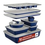 $27.09 – 10-Piece Bakken Stackable Nonstick Carbon Steel Baking Sheets and Pans Set — Lowest Prices Ever on Amazon