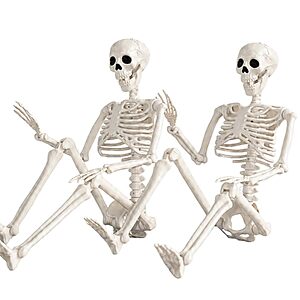 $19.99 – 2-Pack 36″ Abakuku Halloween Skeleton Decorations w/ Movable Joints – Lowest Price Ever at Amazon