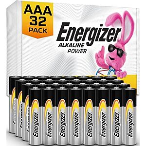 32-Count Energizer Alkaline Power AAA Batteries