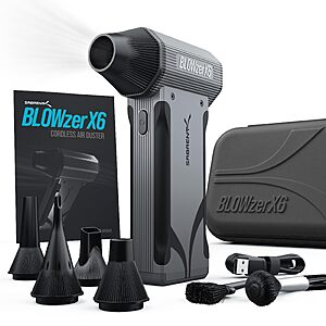 $49.00 – Sabrent BLOWZER X6 Cordless Air Duster w/ Carrying Case – Lowest Price Ever at Amazon with Free Shipping